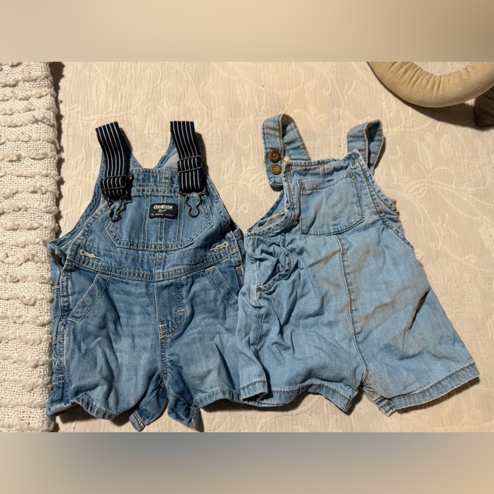Denim Kids Overalls Set